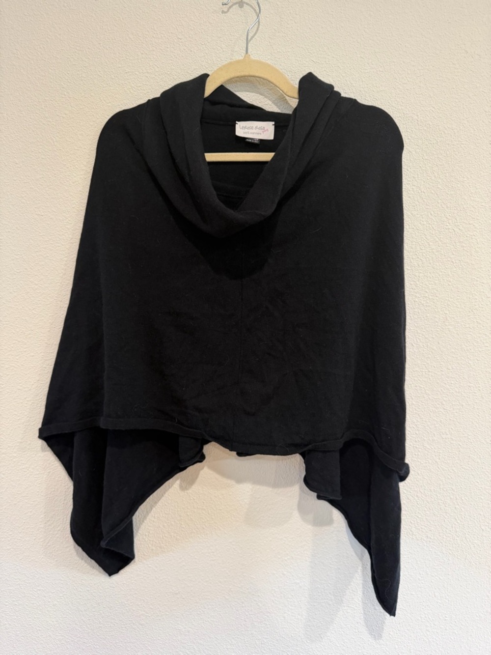 Laura Ashley Black Hooded Poncho